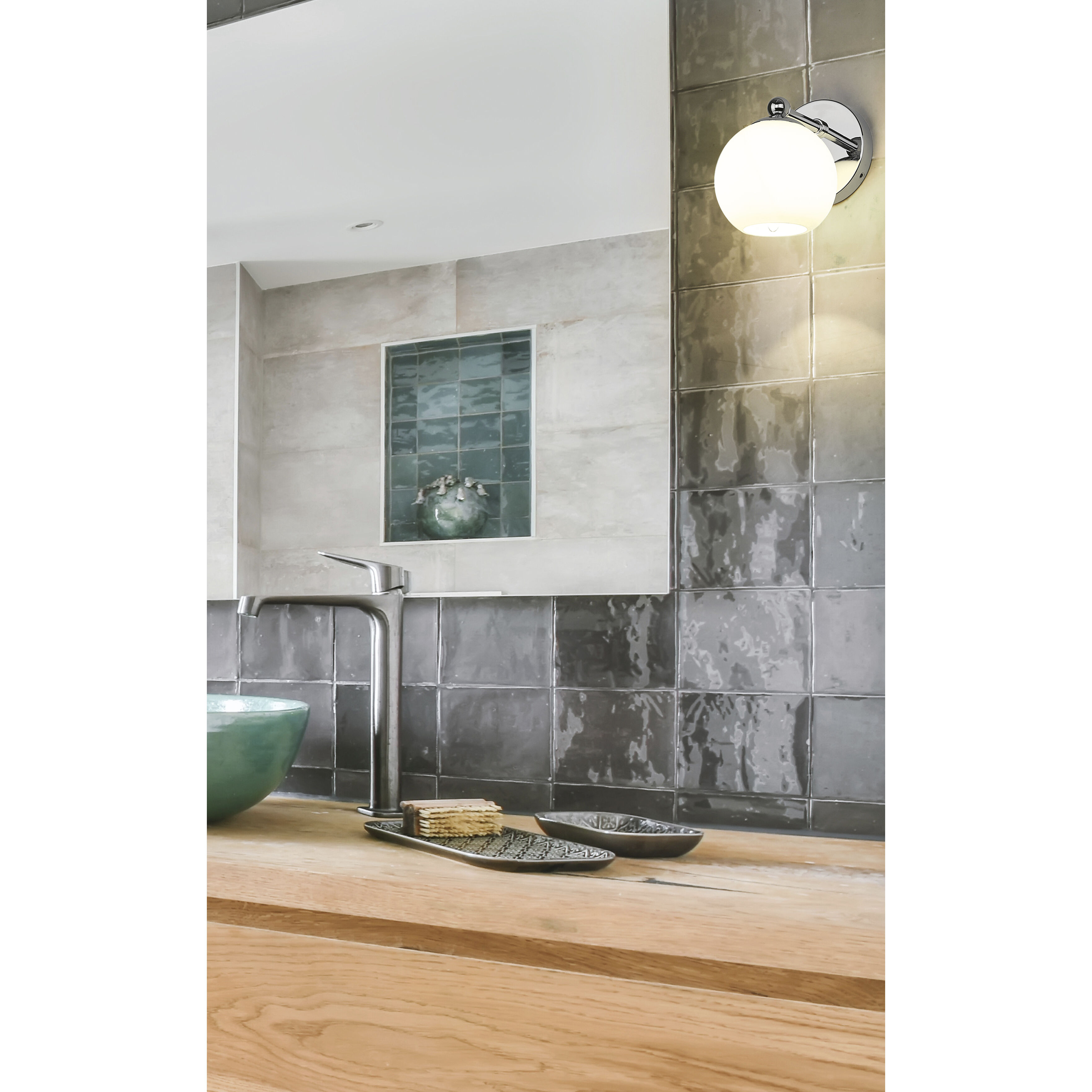 Neoma 1 Light 5.25 inch Chrome Wall Sconce Wall Light