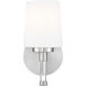 Henri 1 Light 6.5 inch Brushed Nickel Bathroom Vanity Wall Light
