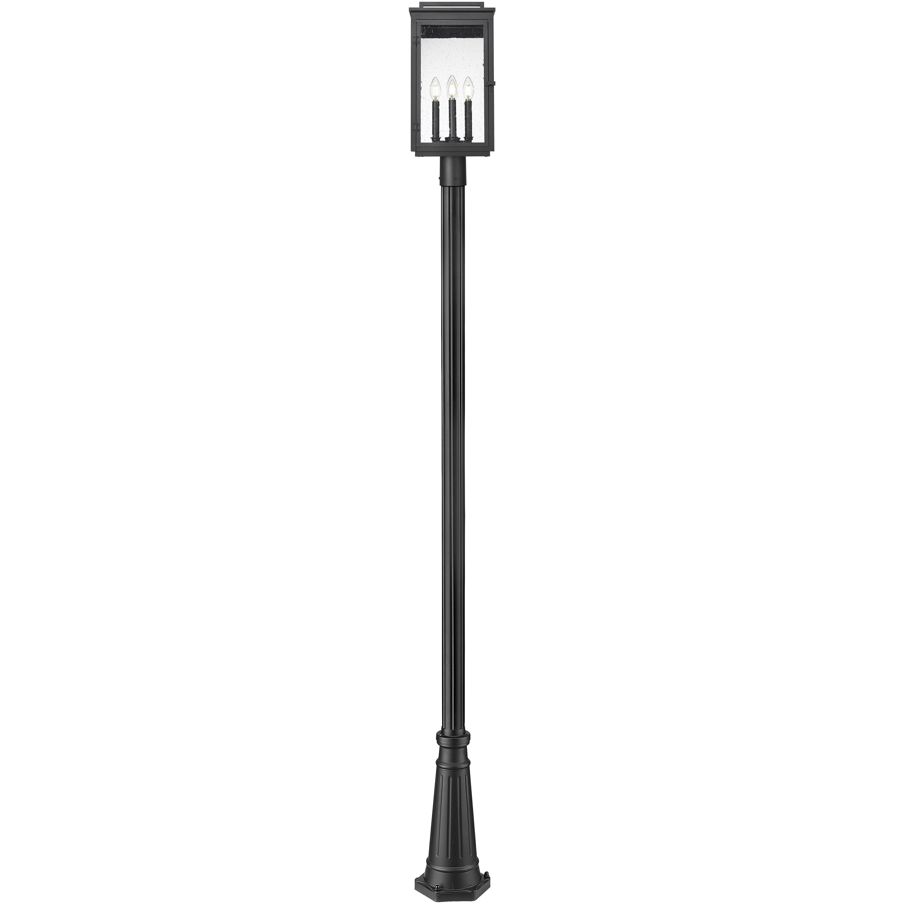 Hartwell 4 Light 116.75 inch Sand Black Outdoor Post Mounted Fixture