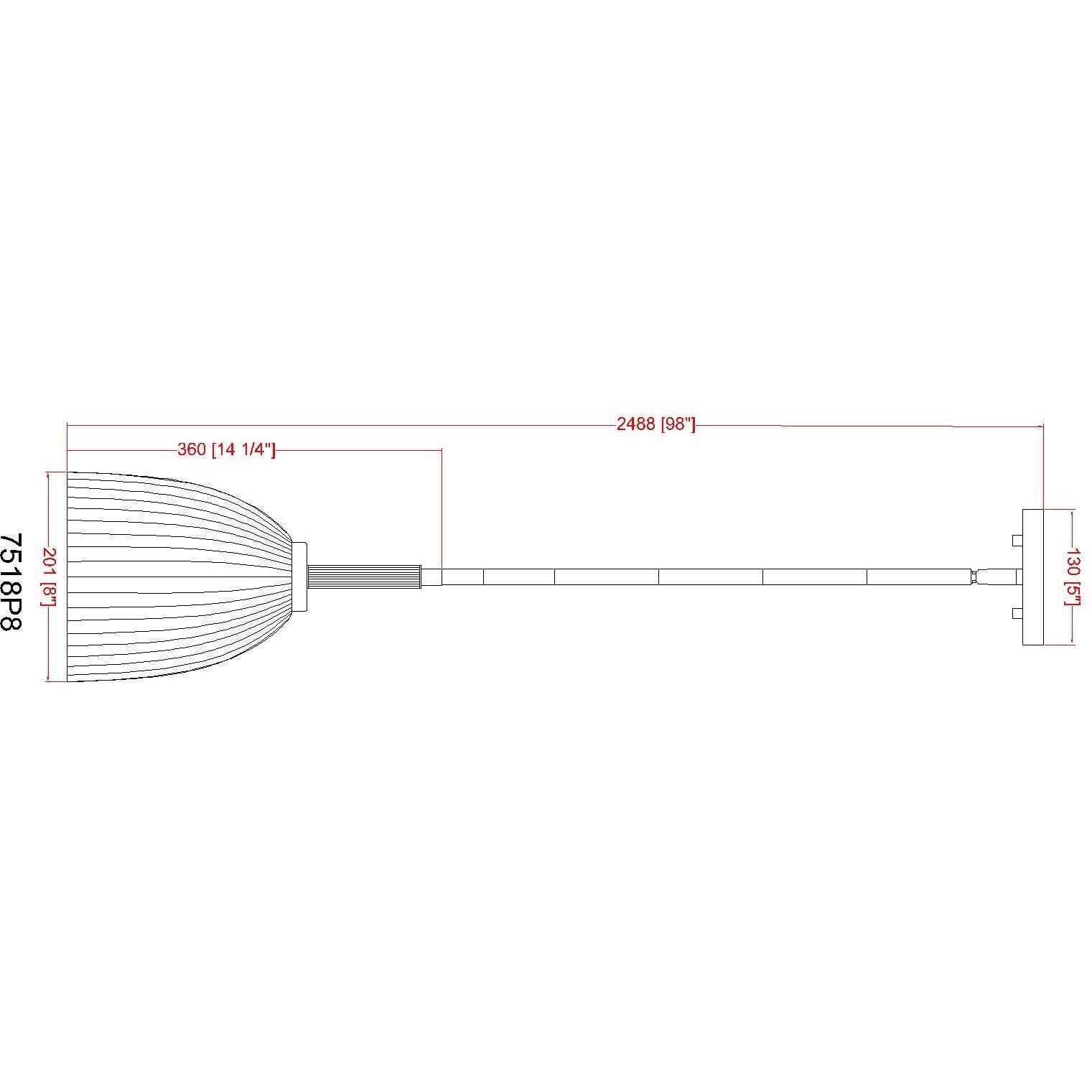 Naya 1 Light 8 inch Matte Black Pendant Ceiling Light