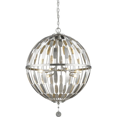 Almet 6 Light 24.25 inch Brushed Nickel Chandelier Ceiling Light