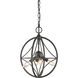 Cortez 4 Light 12 inch Bronze Pendant Ceiling Light in Bronze Steel