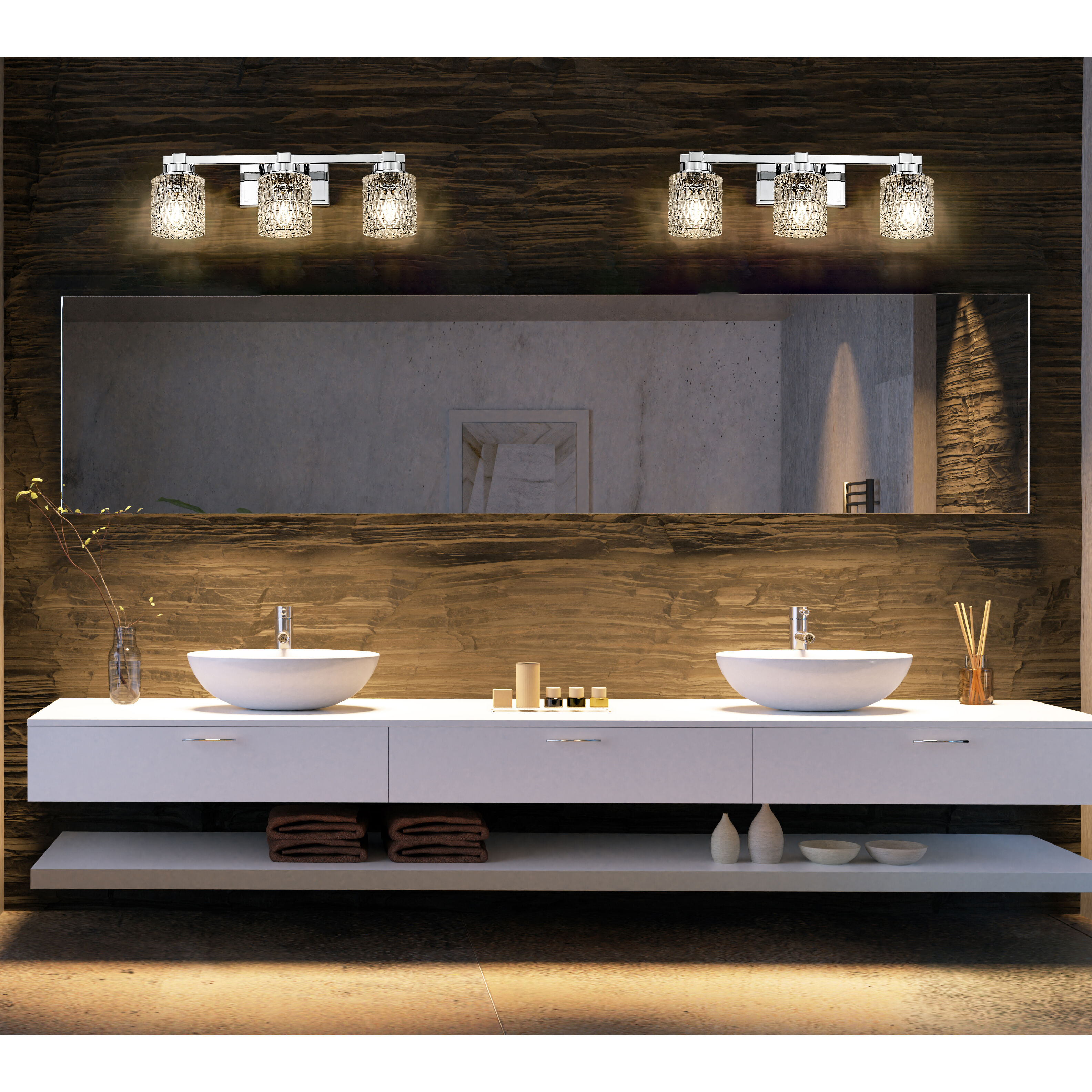 Jacqueline Vanity Wall Light in Chrome