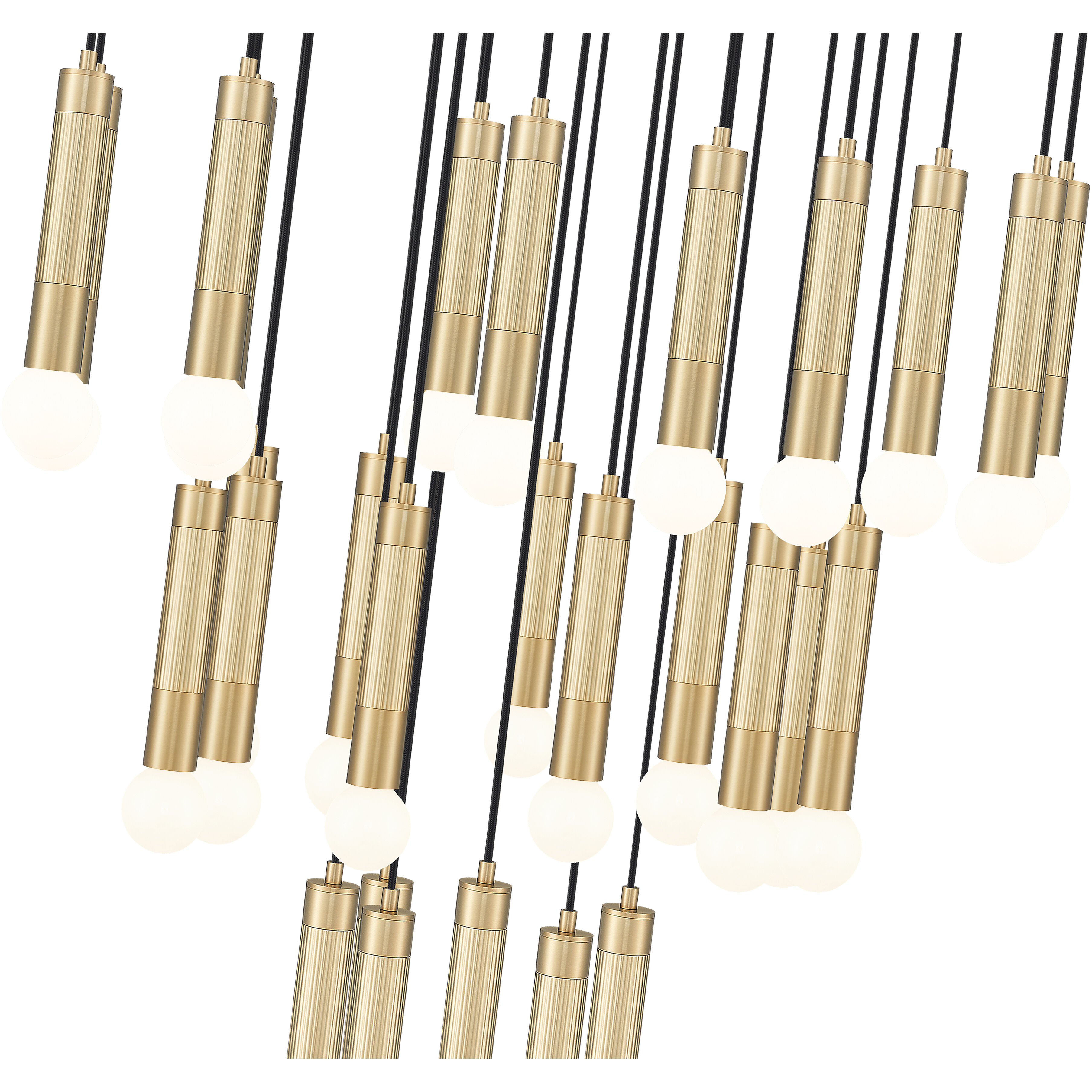 Stari 27 Light 36 inch Modern Gold Chandelier Ceiling Light