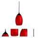 Jazz 1 Light 5 inch Sand Black Pendant Ceiling Light in Red