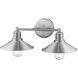 Casa 2 Light 18 inch Brushed Nickel Vanity Wall Light in Brushed Nickel Steel