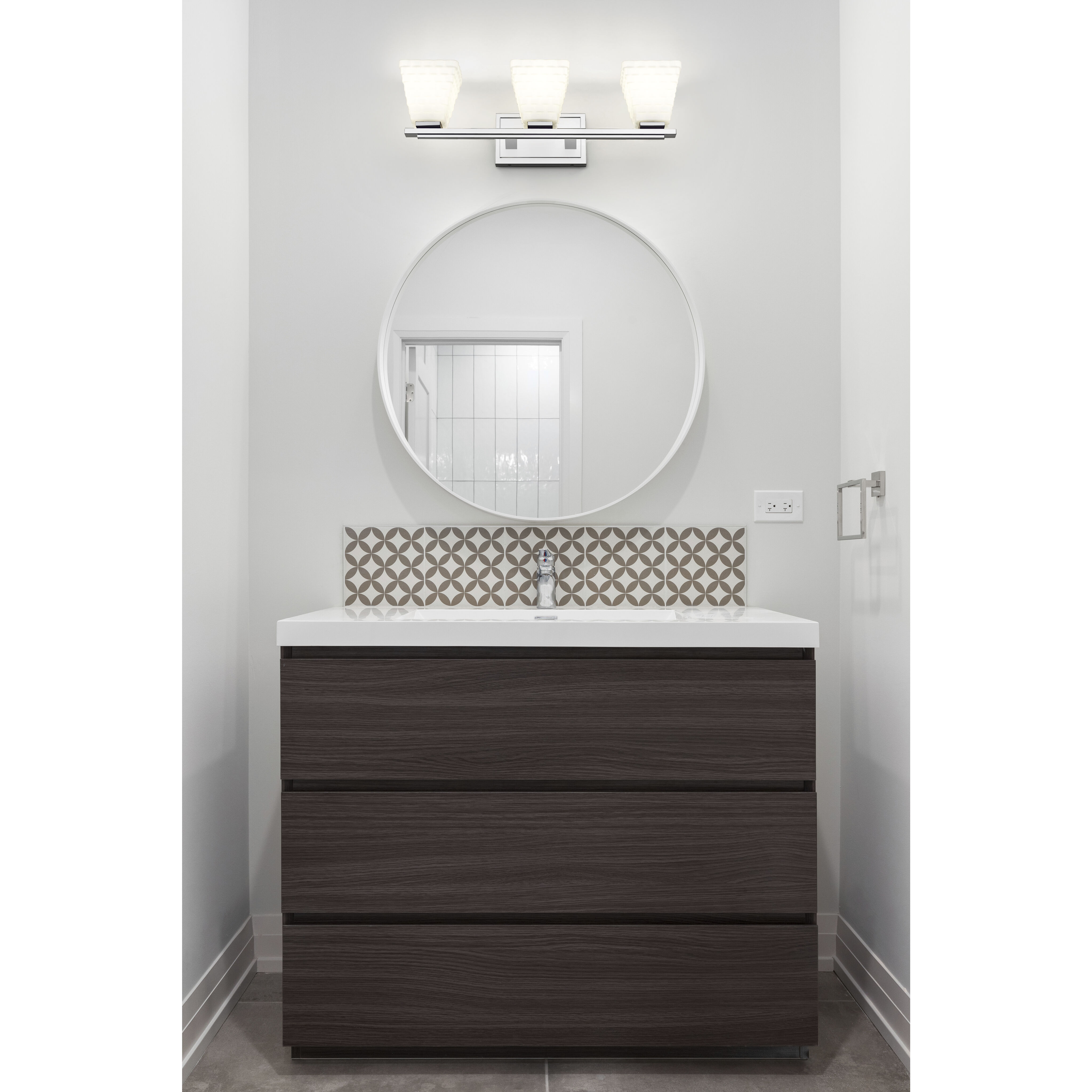 Annalise 3 Light 24 inch Chrome Vanity Wall Light