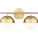 Realm Sphere 2 Light 16.00 inch Bathroom Vanity Light