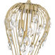 Gabriella 3 Light 9 inch Modern Gold Pendant Ceiling Light