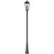 Gannon 3 Light 120.75 inch Black Outdoor Post Mounted Fixture