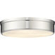 Anders LED 22 inch Polished Nickel Flush Mount Ceiling Light