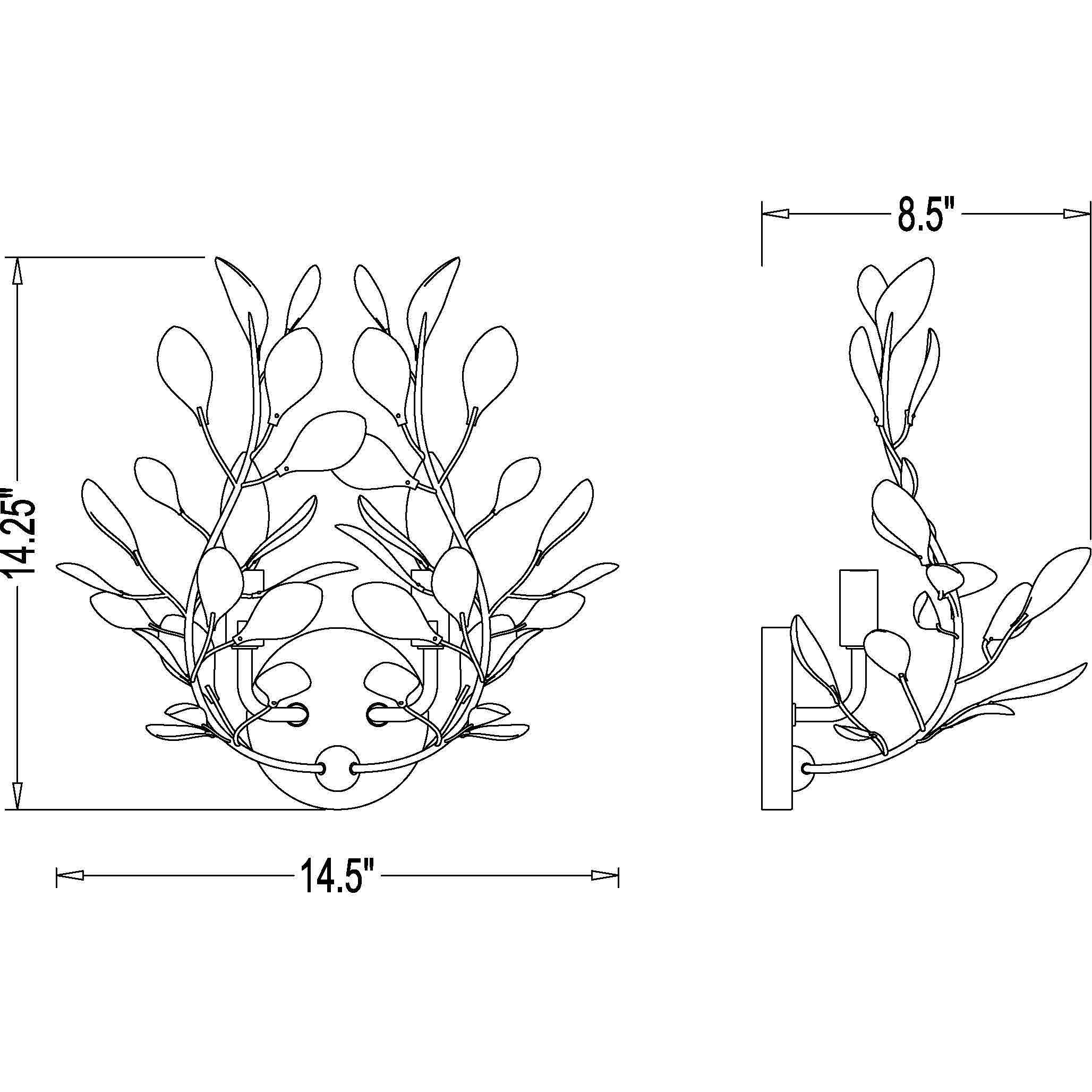 Claudine Wall Sconce Wall Light in Modern Gold