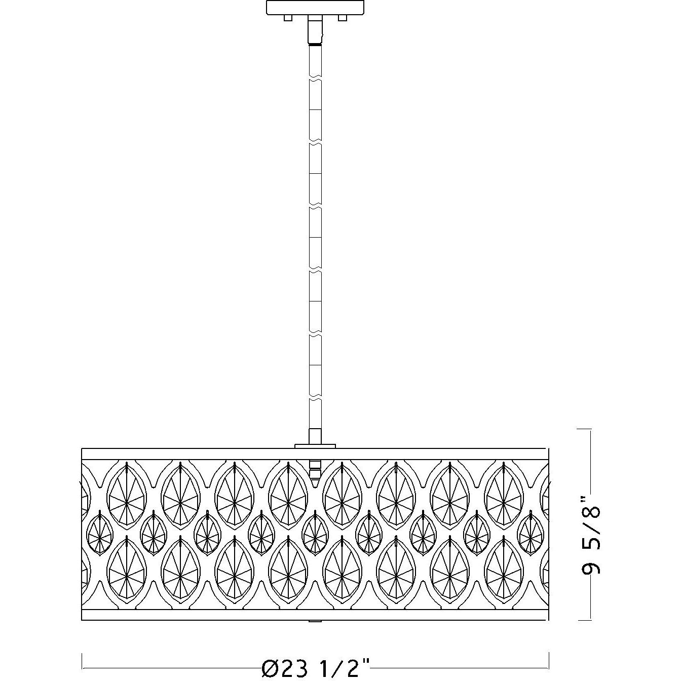 Dealey 5 Light 19.25 inch Matte Black Chandelier Ceiling Light