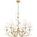 Aslin 6 Light 31 inch Gold Leaf Chandelier Ceiling Light