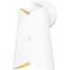 Salone Wall Sconce Wall Light in Matte White, Matte White Outer,  Gold Inner