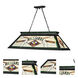 Tiffany Billiard 4 Light 43.75 inch Matte Black Billiard Ceiling Light