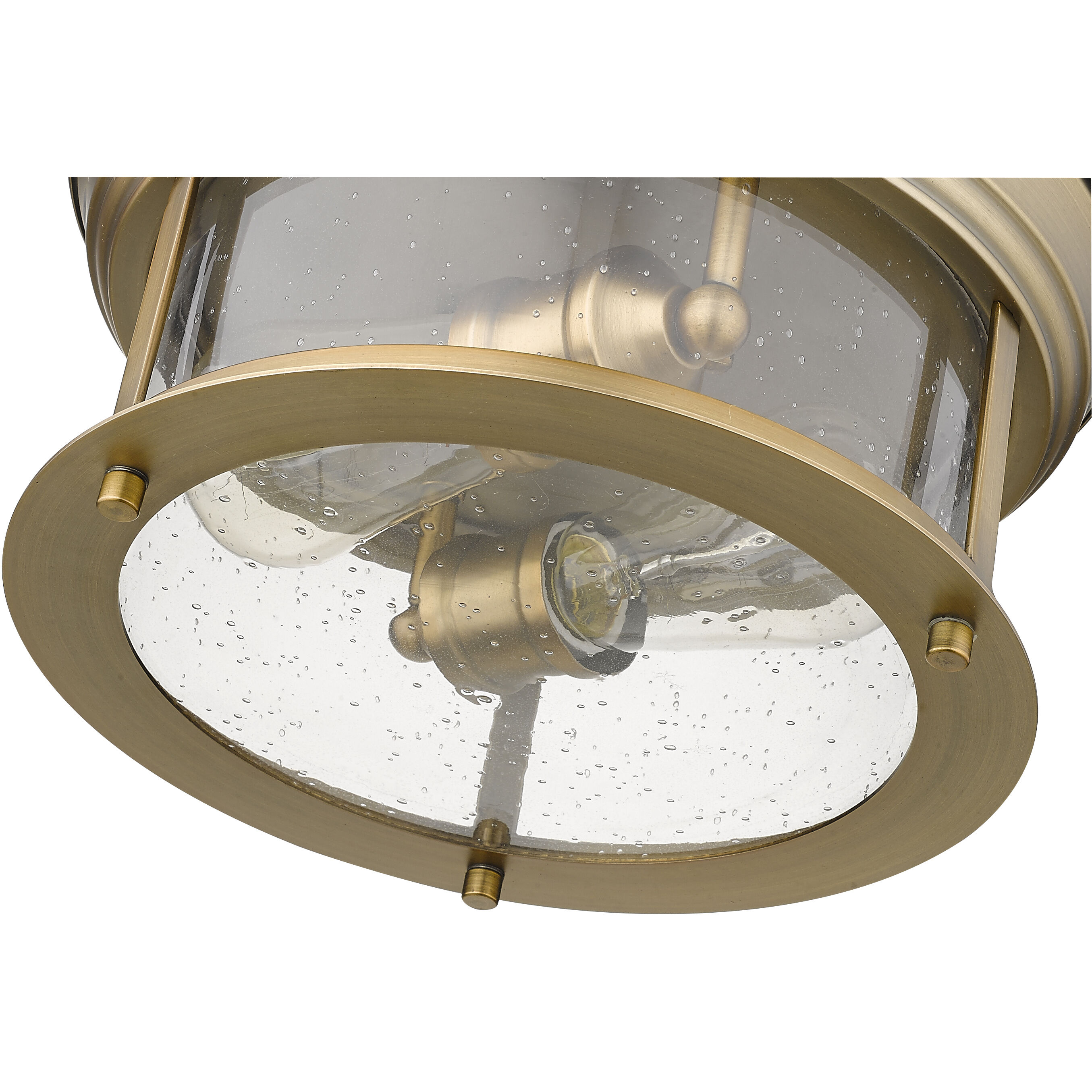 Sonna 2 Light 11 inch Heritage Brass Flush Mount Ceiling Light