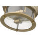 Sonna 2 Light 11 inch Heritage Brass Flush Mount Ceiling Light