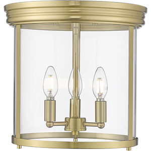 Thayer 3 Light 13 inch Luxe Gold Flush Mount Ceiling Light