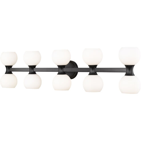 Artemis 10 Light 45 inch Matte Black Vanity Wall Light