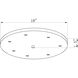 Multi Point Canopy Rubbed Brass Ceiling Plate