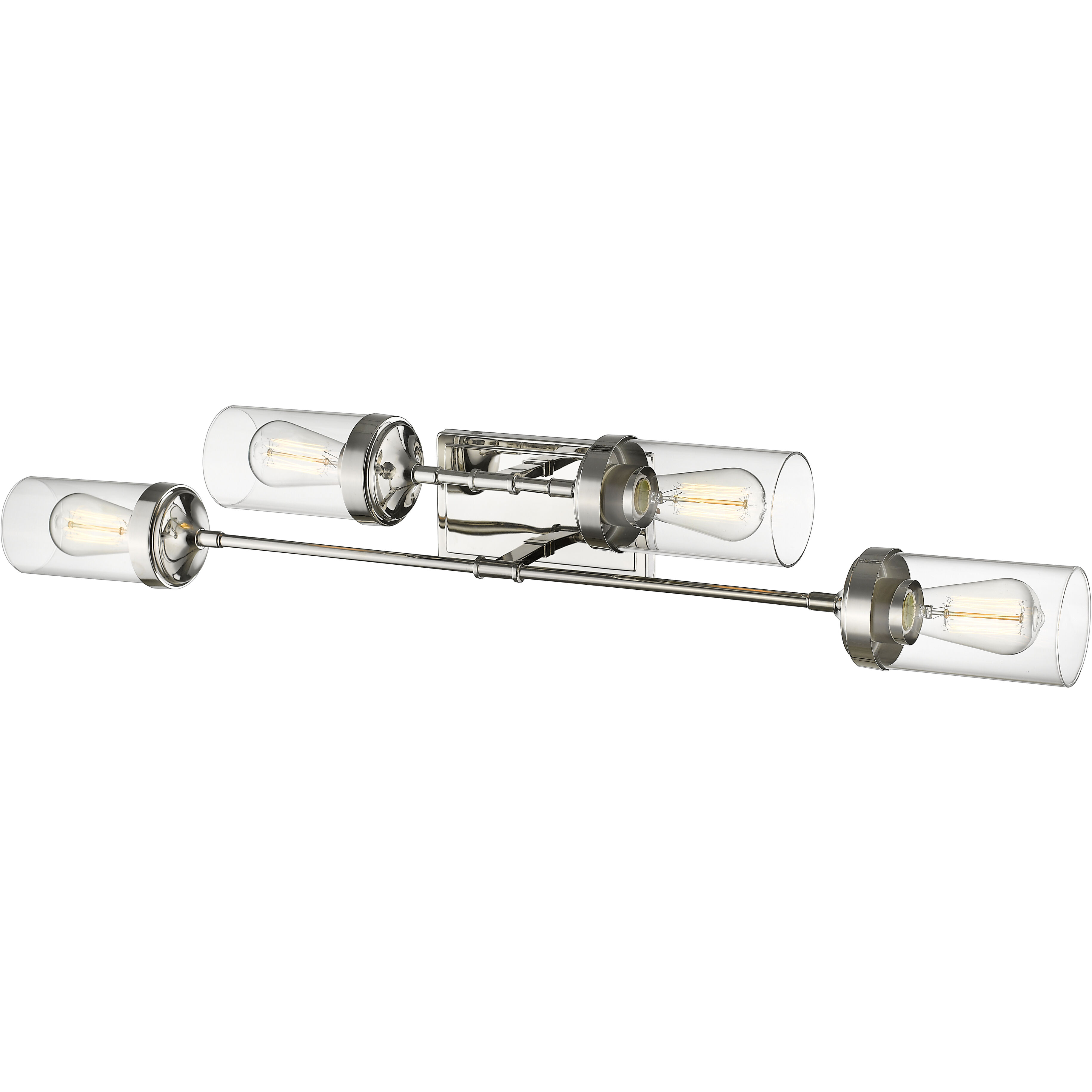 Calliope 4 Light 38 inch Polished Nickel Vanity Wall Light