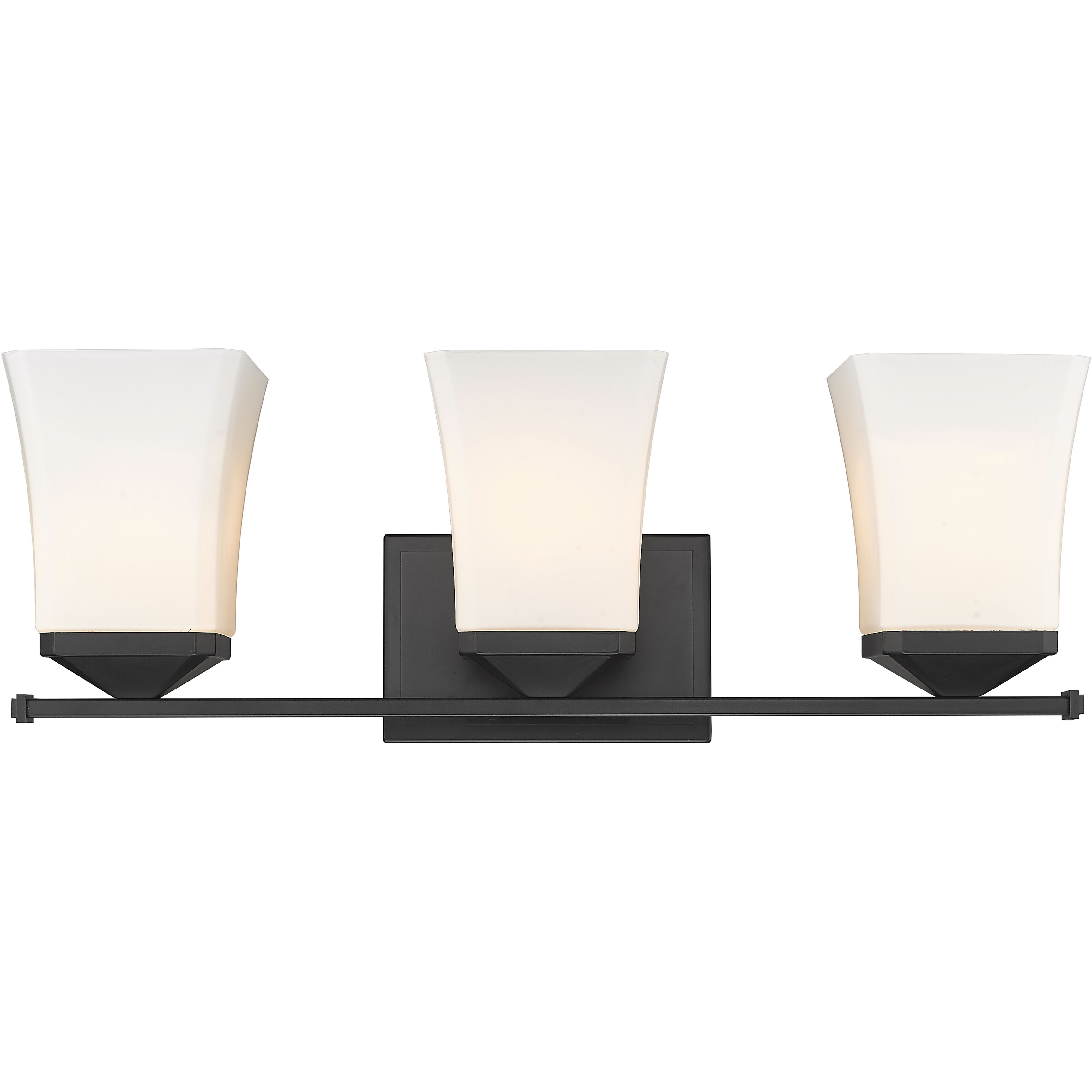 Darcy 3 Light 22 inch Matte Black Vanity Wall Light