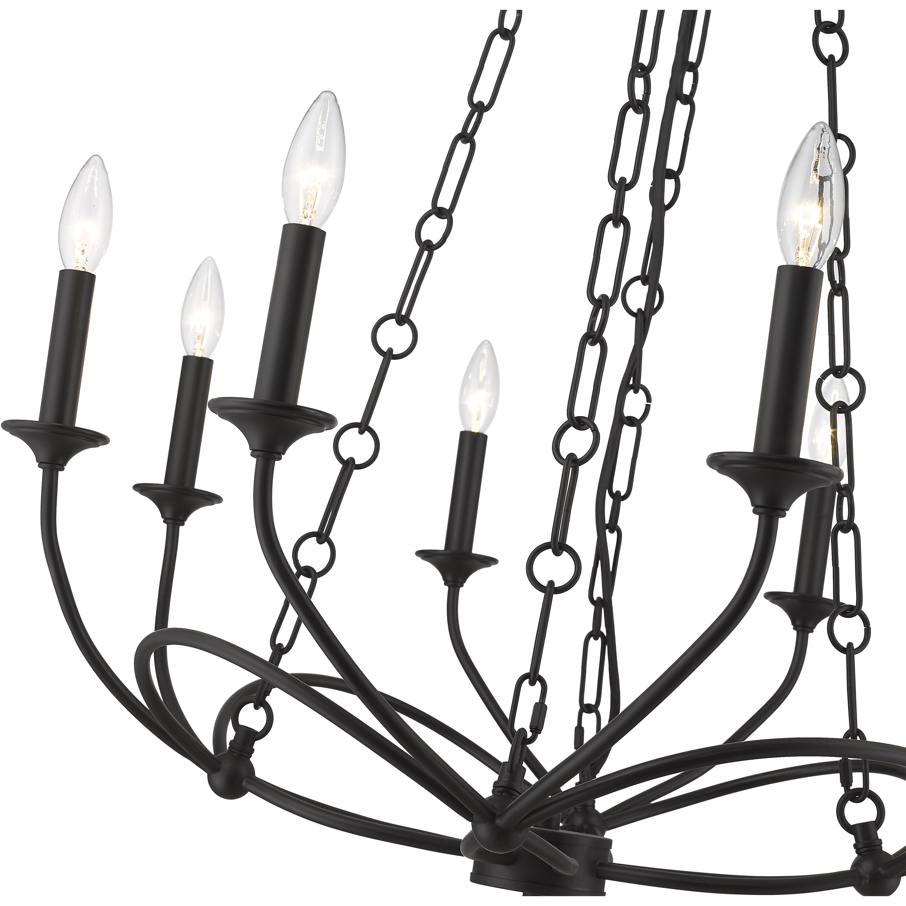 Arabella 8 Light 28 inch Matte Black Chandelier Ceiling Light