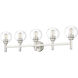 Sutton 5 Light 39.5 inch Brushed Nickel Vanity Wall Light