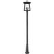 Rainer 5 Light 121.5 inch Black Outdoor Post Mounted Fixture in G9