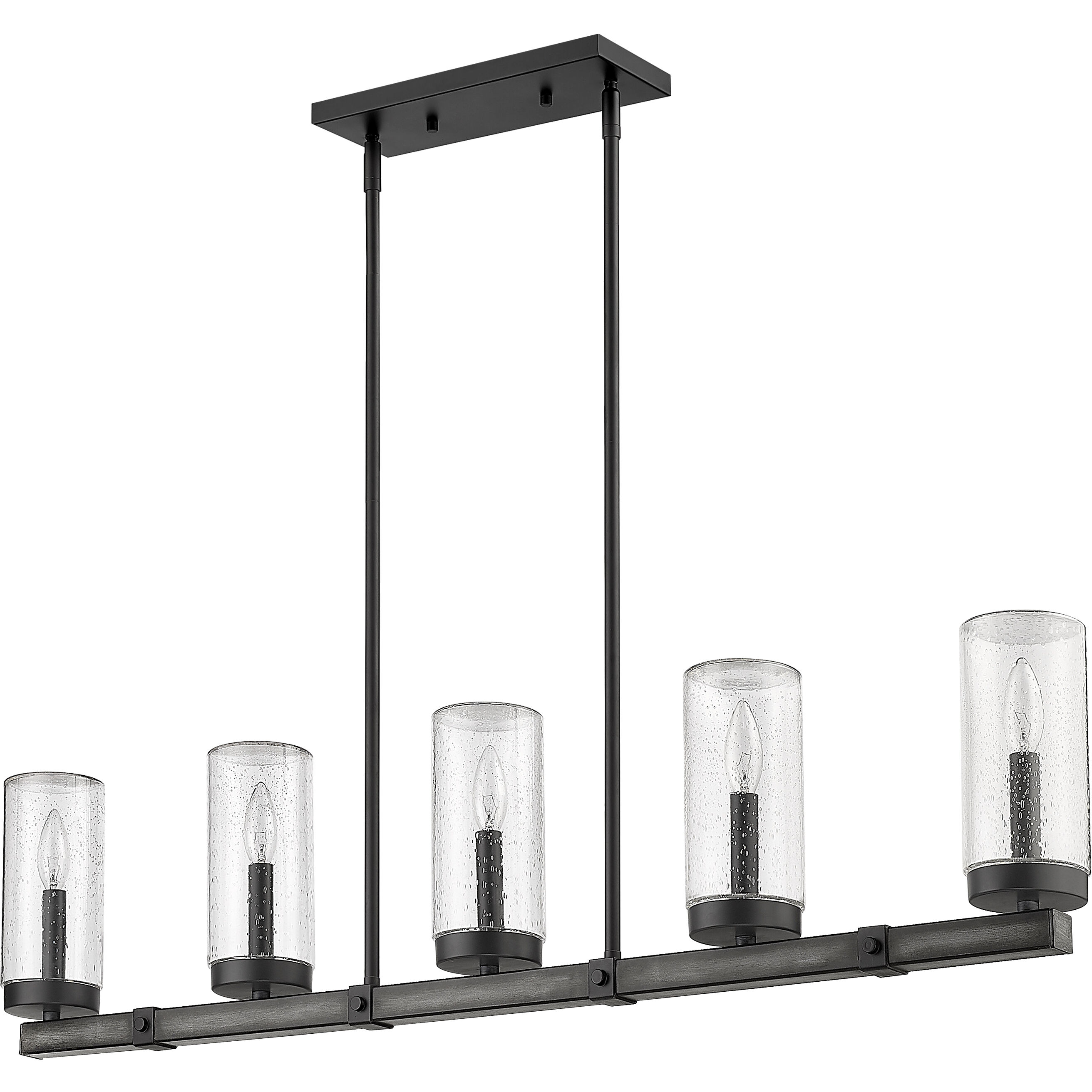 Marlow 5 Light 4.5 inch Ashen Barnboard Outdoor Linear Chandelier