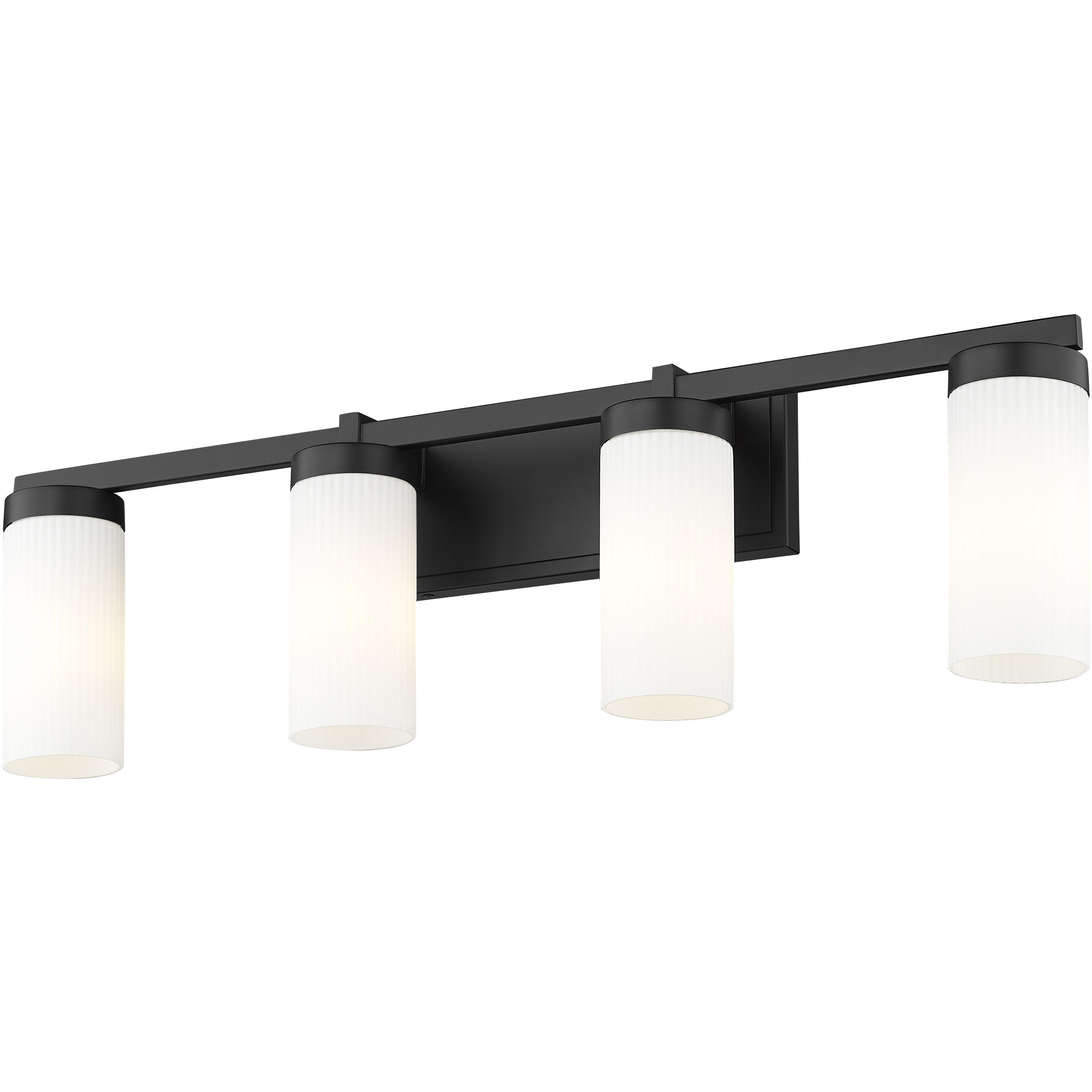 Danica 4 Light 29.5 inch Matte Black Bath Vanity Light Wall Light