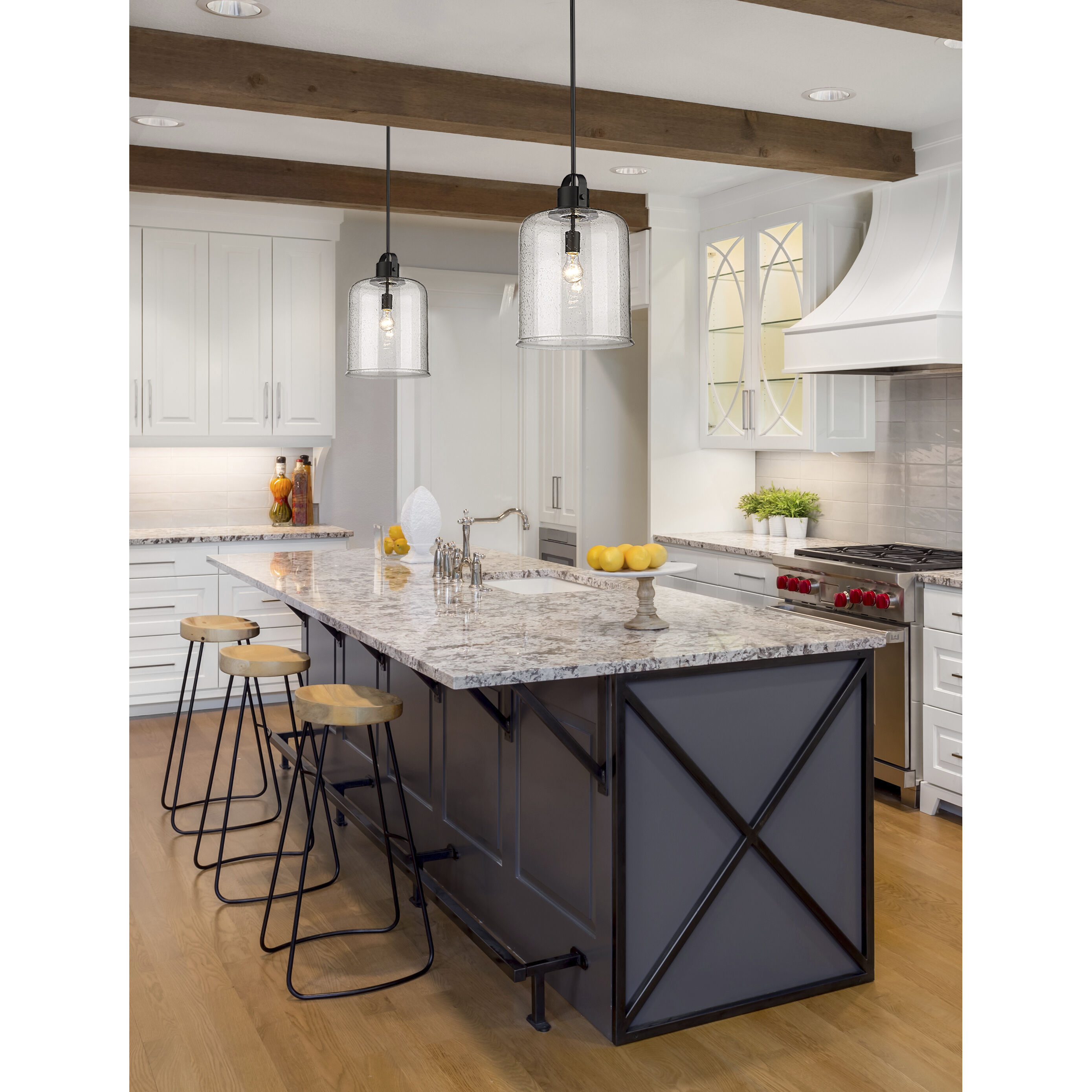 Kinsley 1 Light 12 inch Matte Black Pendant Ceiling Light