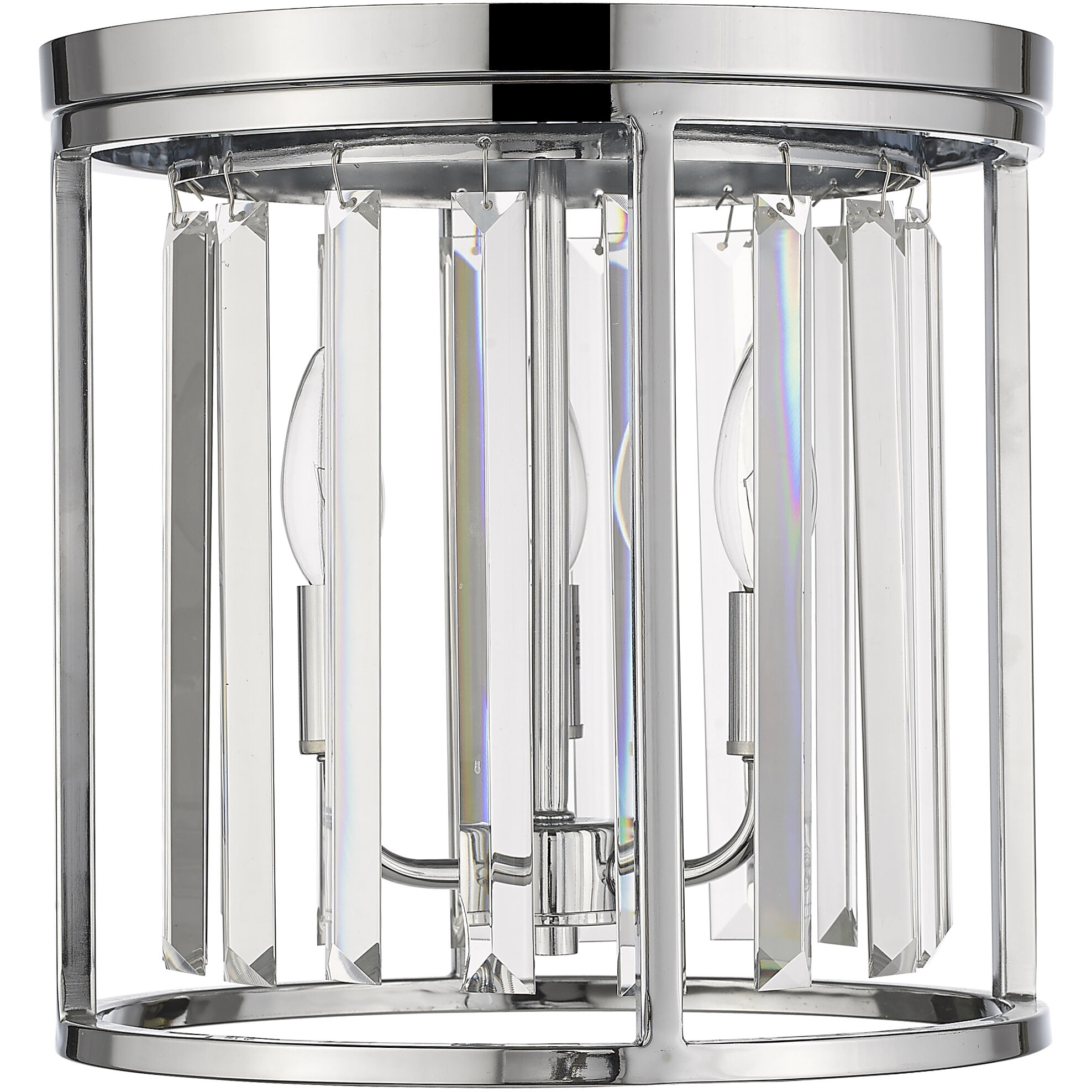 Monarch 3 Light 12 inch Chrome Flush Mount Ceiling Light in 9