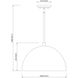 Vega 1 Light 16 inch Matte White Pendant Ceiling Light
