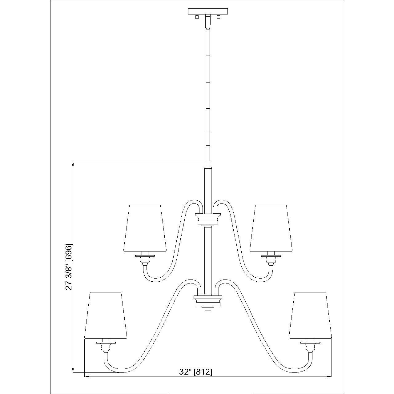 Gianna 9 Light 32 inch Modern Gold Chandelier Ceiling Light