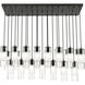 Alton 23 Light 54 inch Matte Black Linear Chandelier Ceiling Light