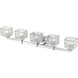 Rubicon 5 Light 36 inch Chrome Vanity Wall Light in G9