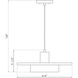 Ludo LED 16 inch Brushed Nickel Pendant Ceiling Light