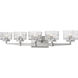 Rubicon 5 Light 36 inch Brushed Nickel Vanity Wall Light in G9