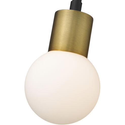Neutra 1 Light 6 inch Matte Black and Foundry Brass Pendant Ceiling Light
