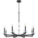 Kaden 8 Light 36.5 inch Matte Black Chandelier Ceiling Light