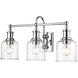 Bryant 3 Light 24 inch Chrome Vanity Wall Light