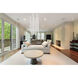 Forest LED 16 inch Chrome Chandelier Ceiling Light in Matte White Steel