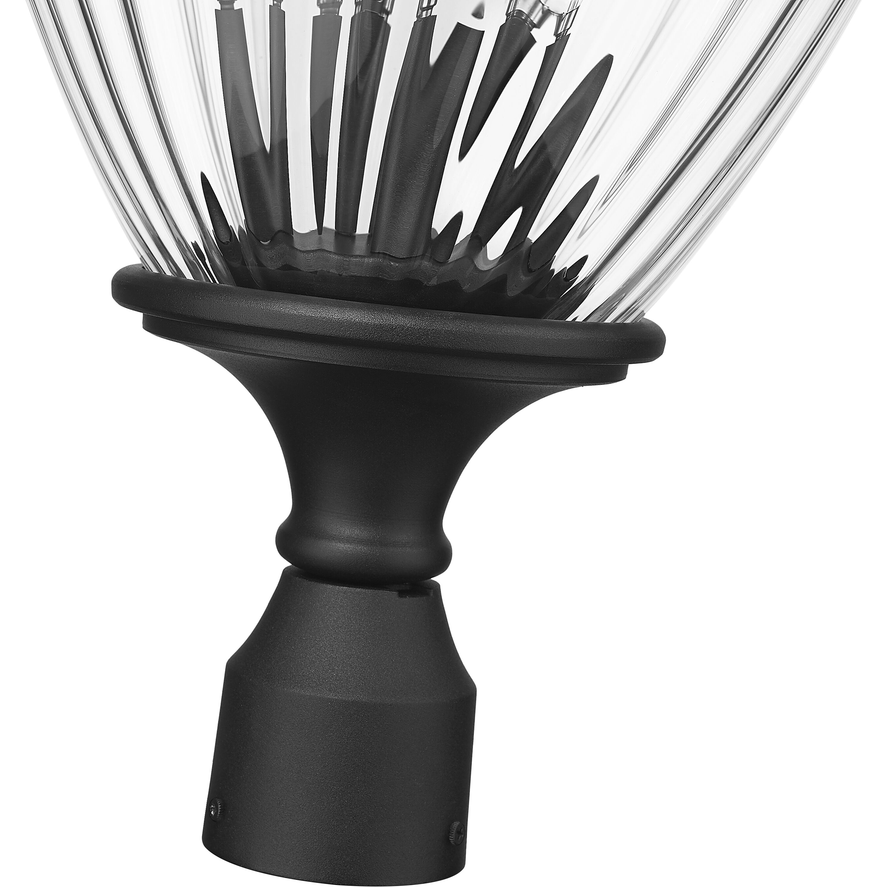 Davina 4 Light 25.25 inch Black Outdoor Post Mounted Fixture in G9