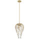 Gabriella 3 Light 9 inch Modern Gold Pendant Ceiling Light