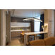 Arc LED 43.5 inch Chrome Linear Chandelier Ceiling Light