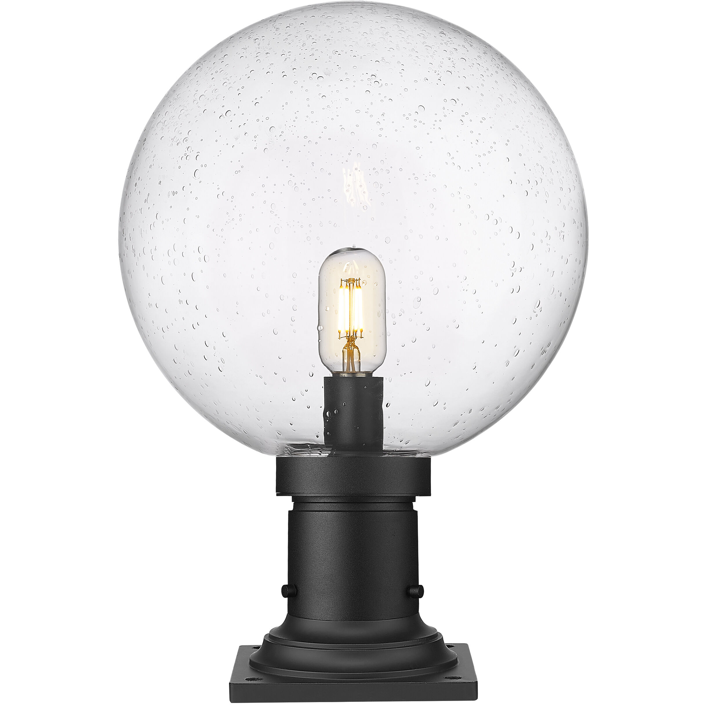 Laurent 1 Light 17.75 inch Black Outdoor Pier Mounted Fixture