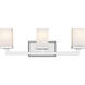 Tidal 3 Light 23.25 inch Chrome Vanity Wall Light