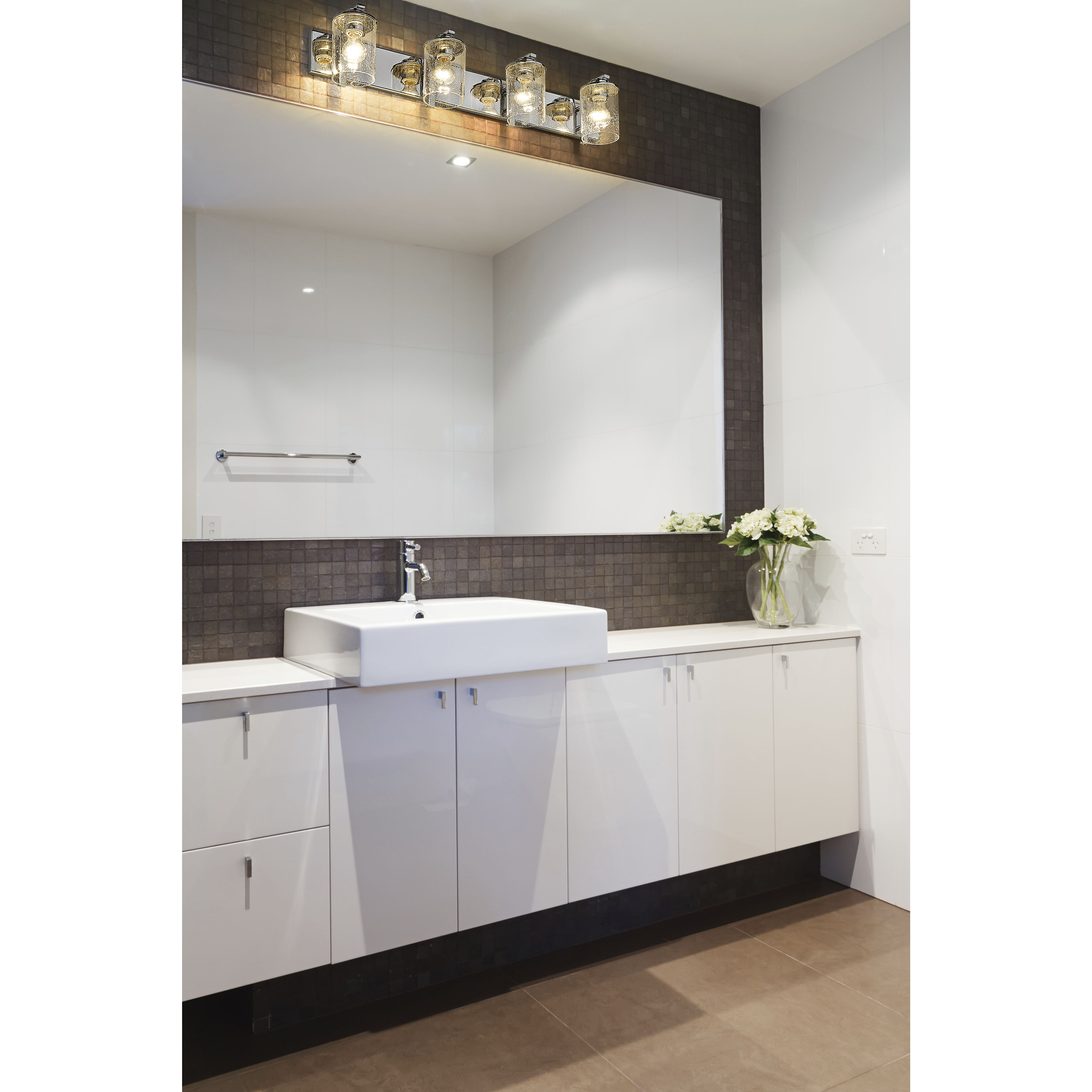 Beckett 4 Light 34 inch Chrome Vanity Wall Light